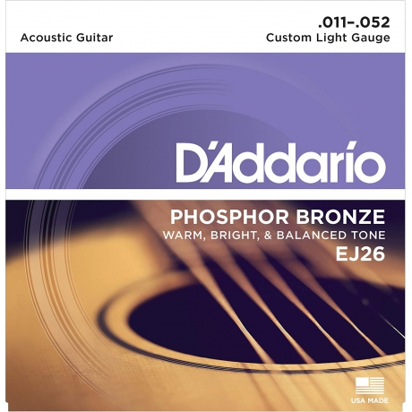 Daddario Phosphor Bronze Custom Light Akustik Gitar Teli (11-52)